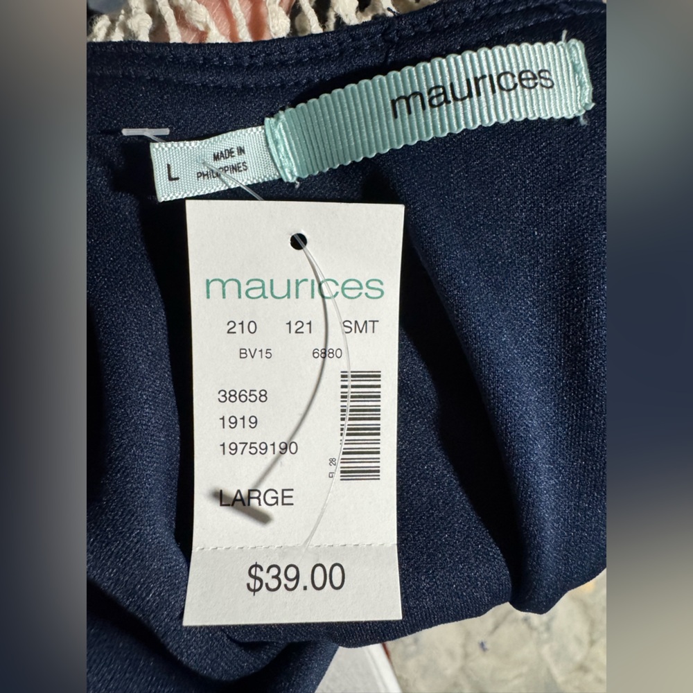 Maurices Midnight Blue Backless Dress with Crochet Accent - Picture 2 of 6